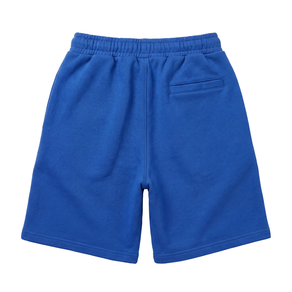 Blue loose-fit printed shorts