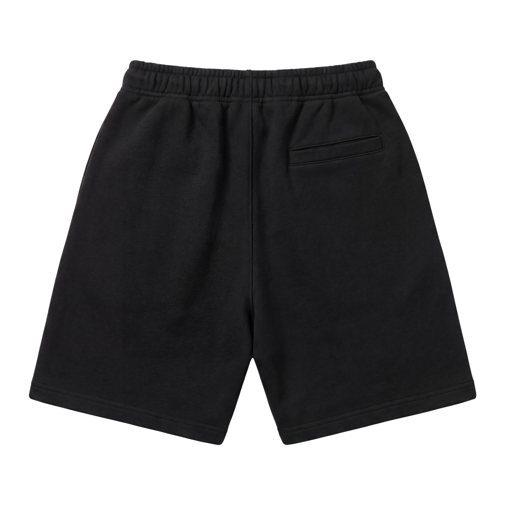 Black printed loose-fit shorts