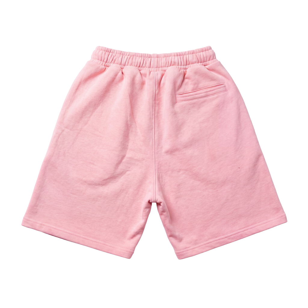 pink printed loose-fit shorts